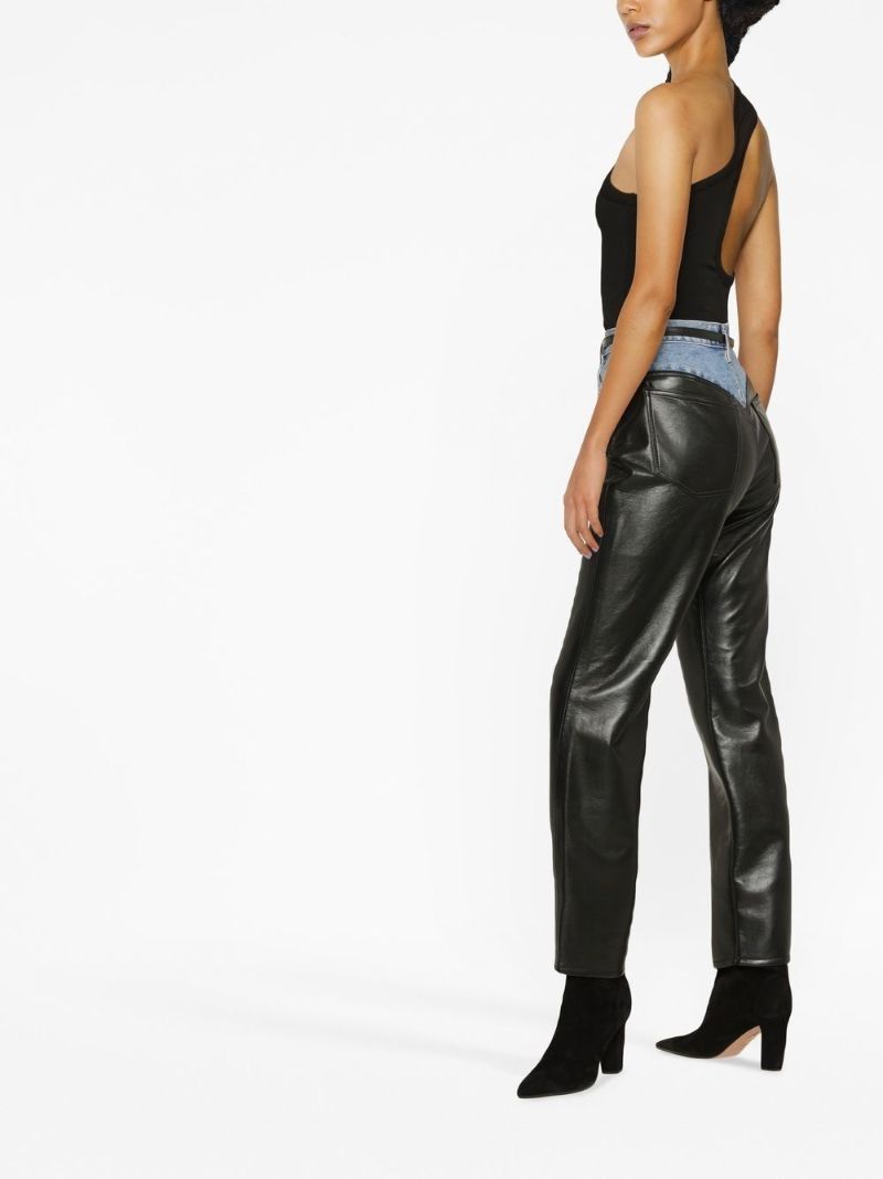 Black Harley Recycled Leather Jeans