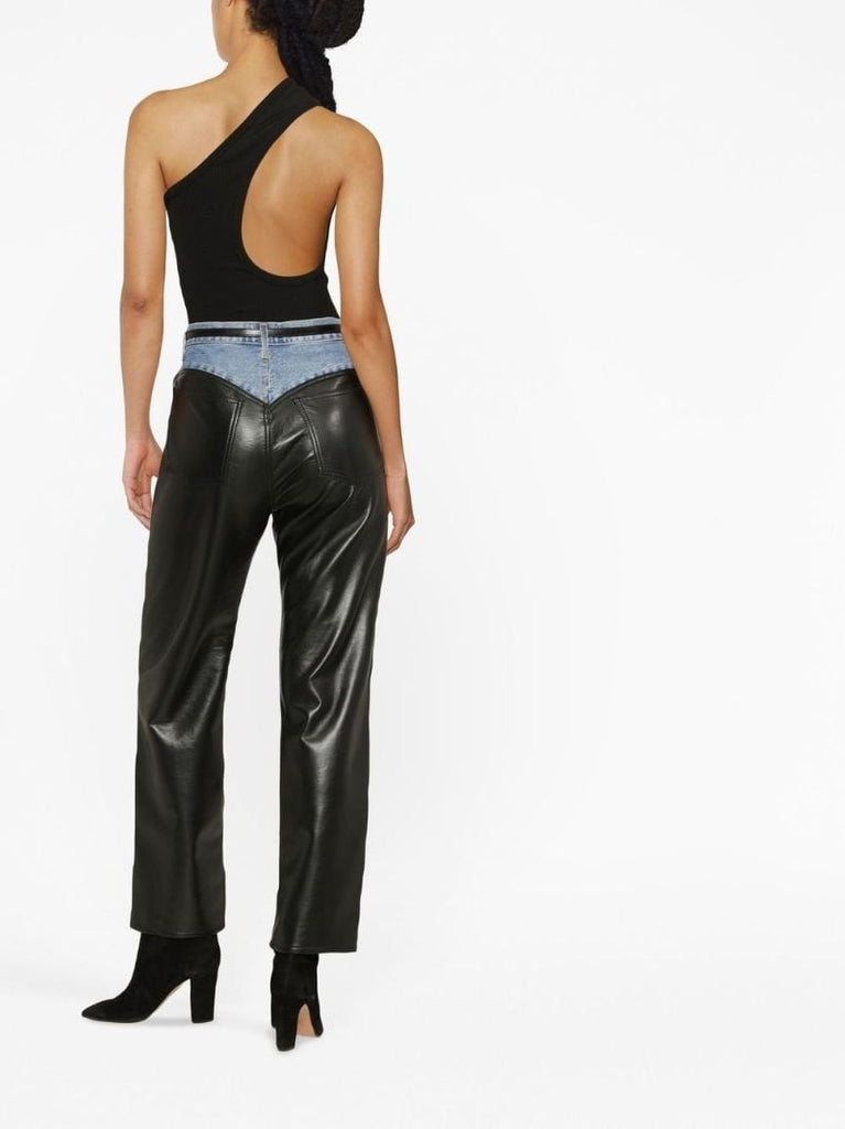 Black Harley Recycled Leather Jeans