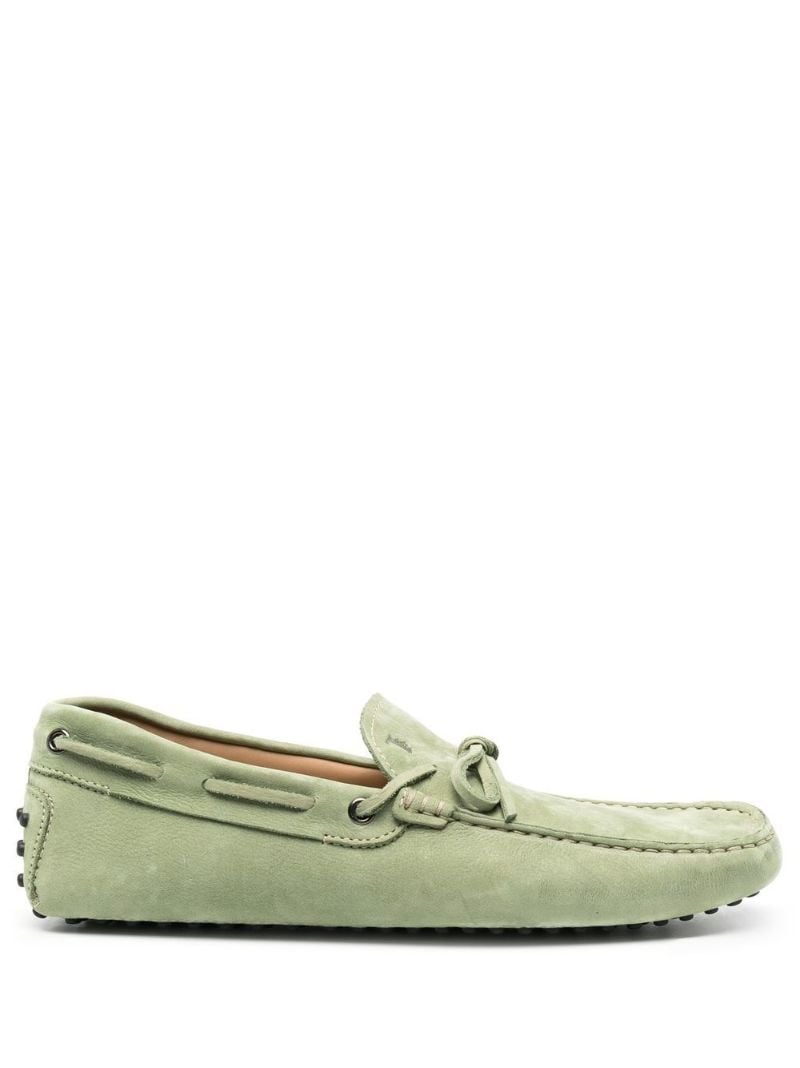 Green Laccetto Gommino Suede Loafers