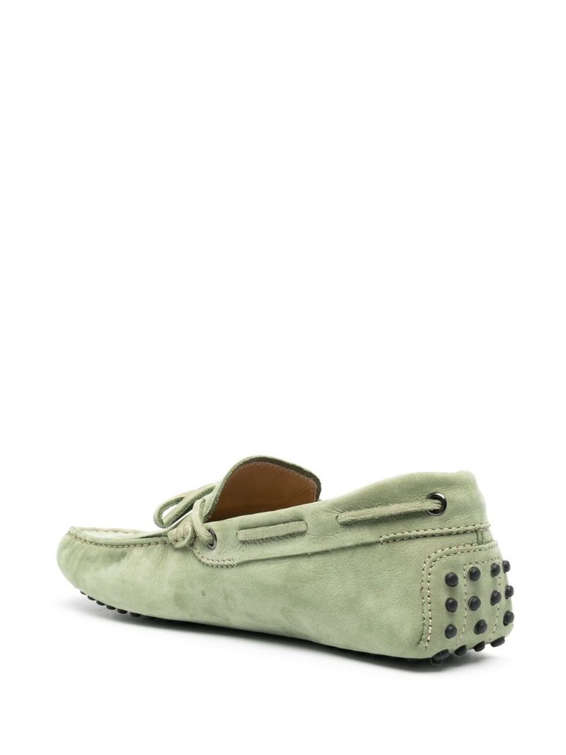 Green Laccetto Gommino Suede Loafers