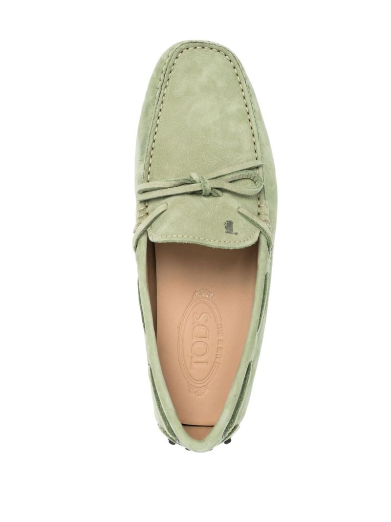 Green Laccetto Gommino Suede Loafers