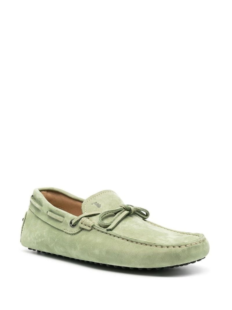 Green Laccetto Gommino Suede Loafers