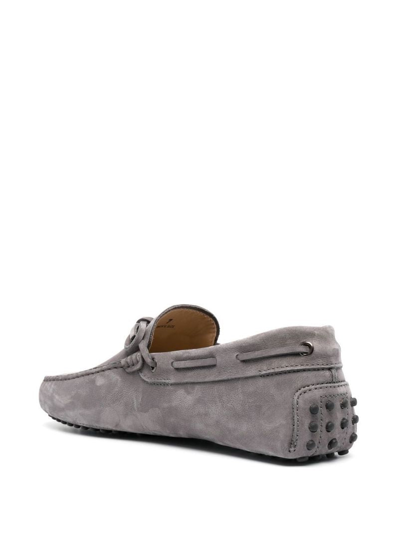Grey Gommino Suede Loafers