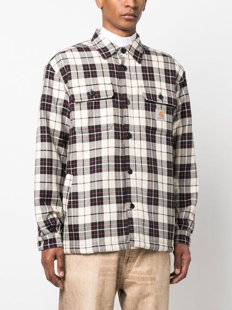 Neutral Arden Checked Overshirt