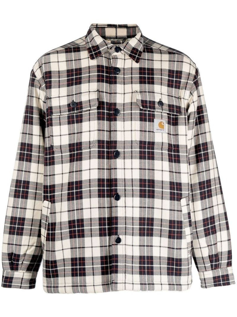 Neutral Arden Checked Overshirt