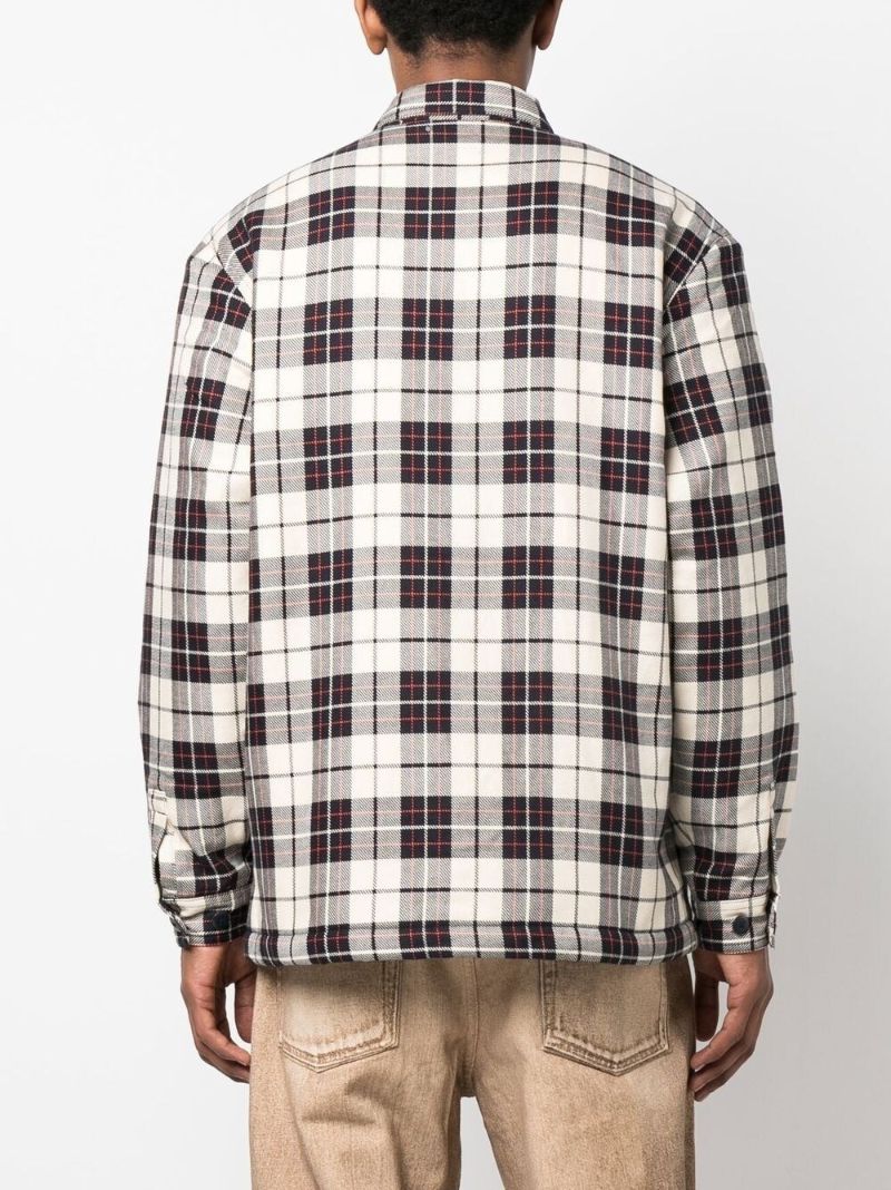 Neutral Arden Checked Overshirt