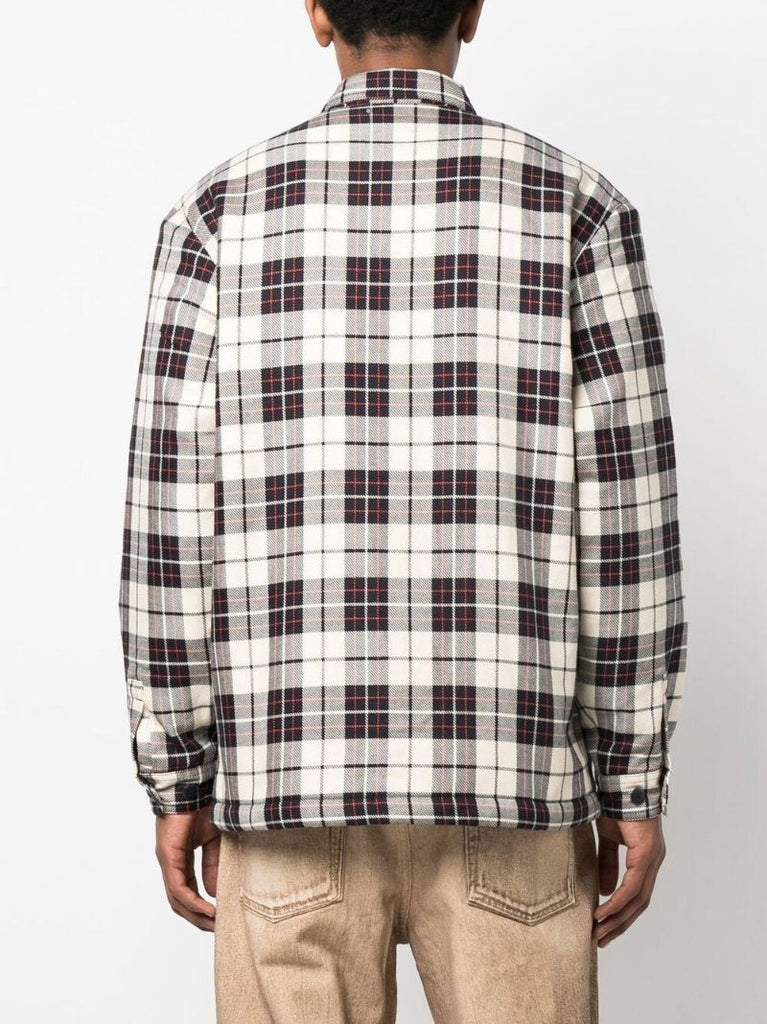 Neutral Arden Checked Overshirt