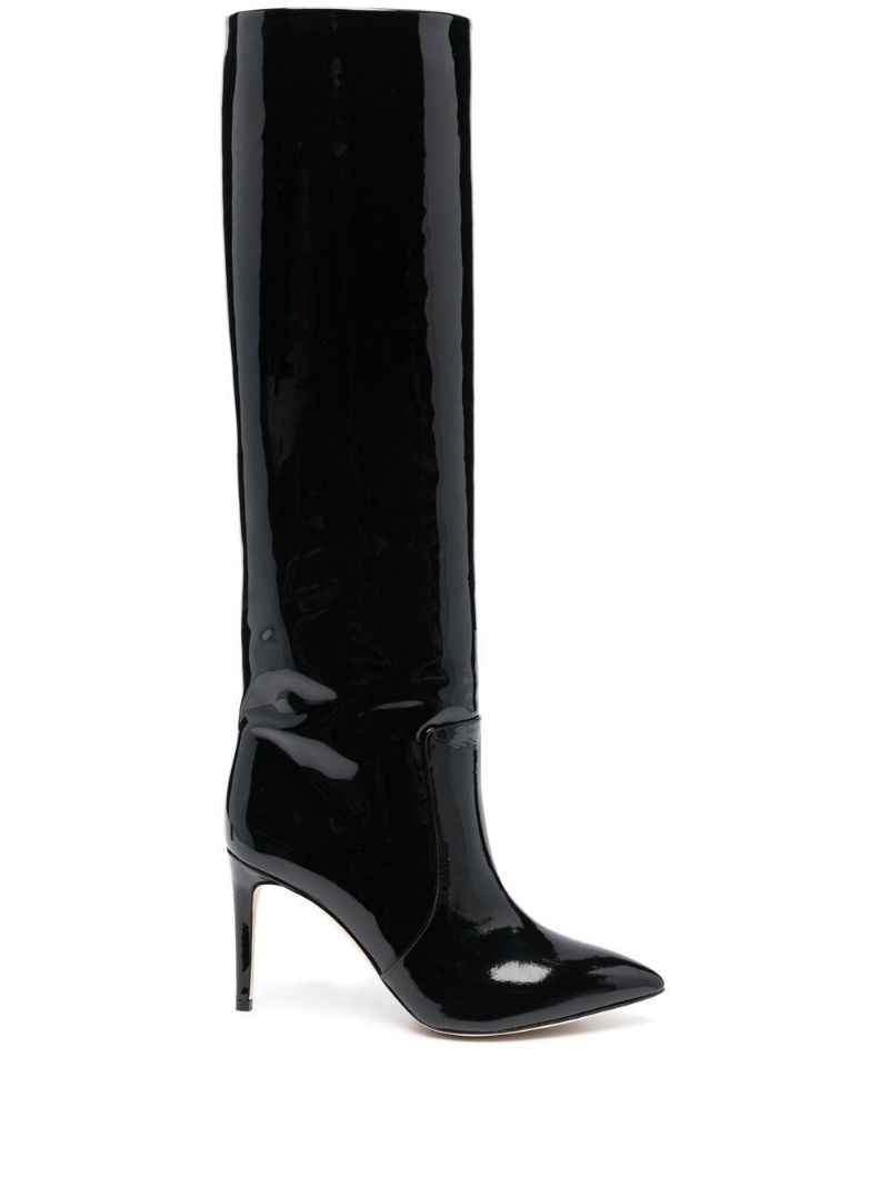 Black 95 Patent Leather Knee Boots