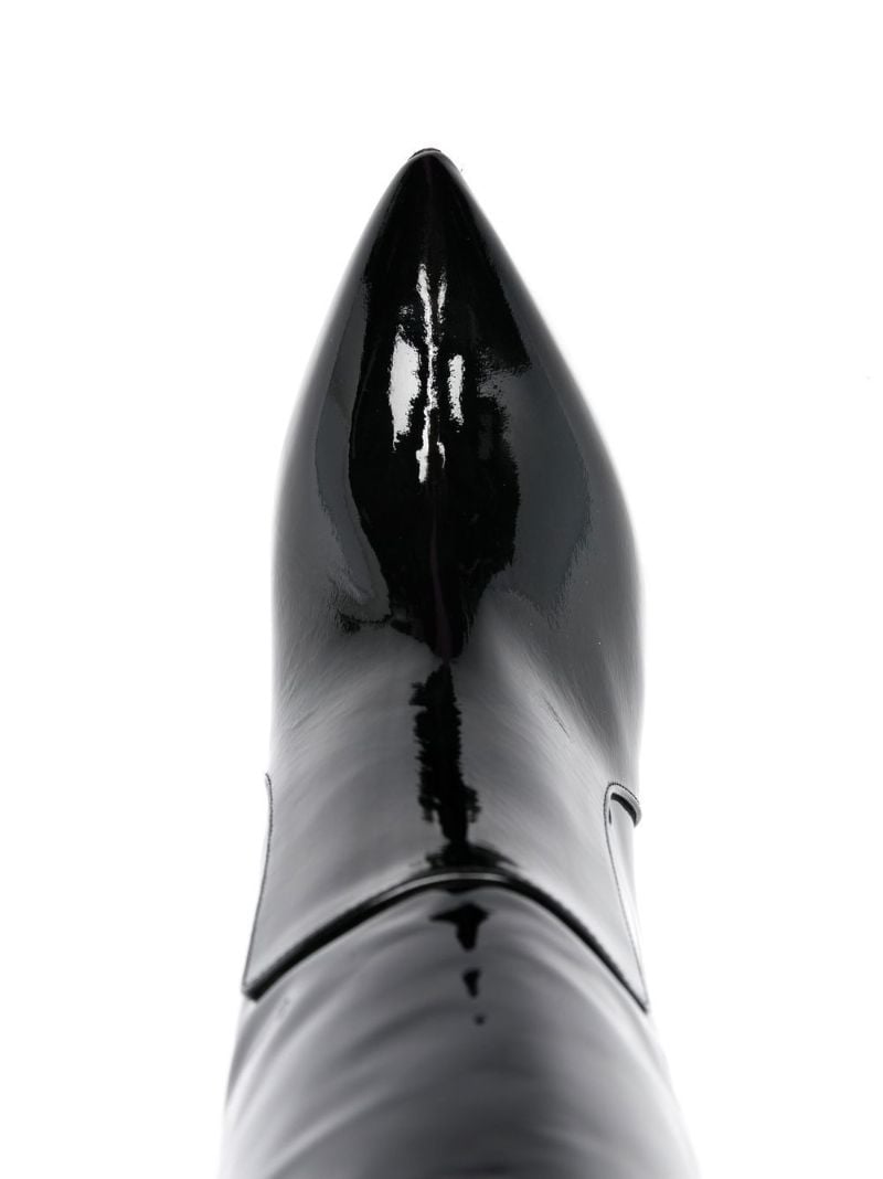 Black 95 Patent Leather Knee Boots