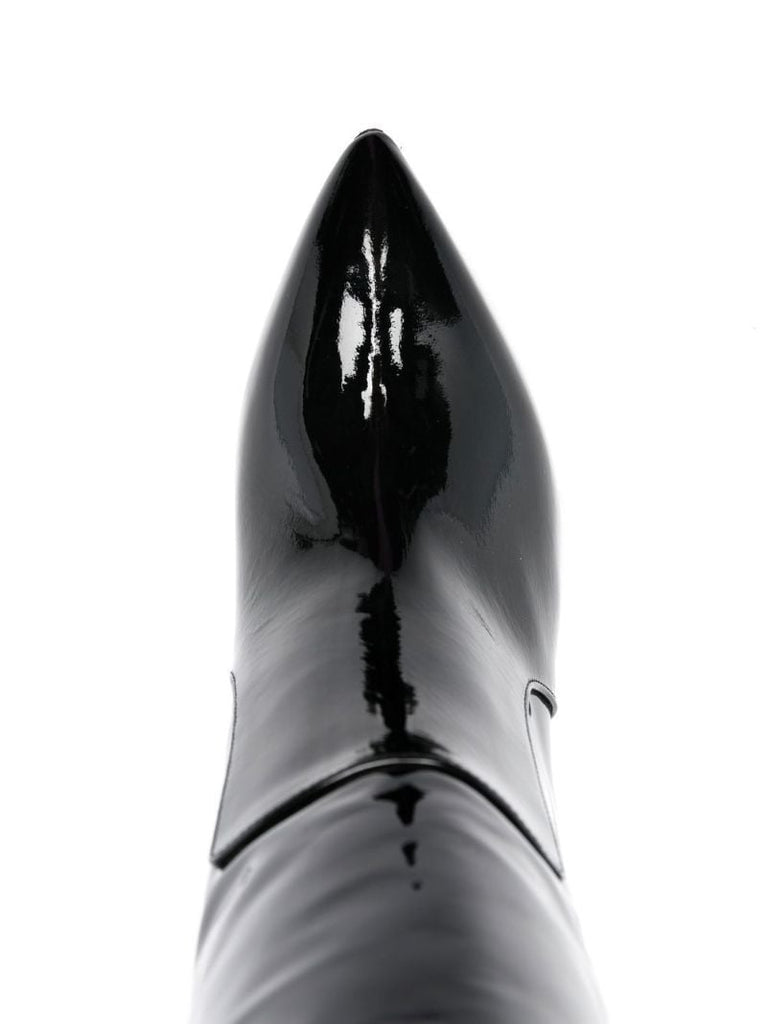 Black 95 Patent Leather Knee Boots