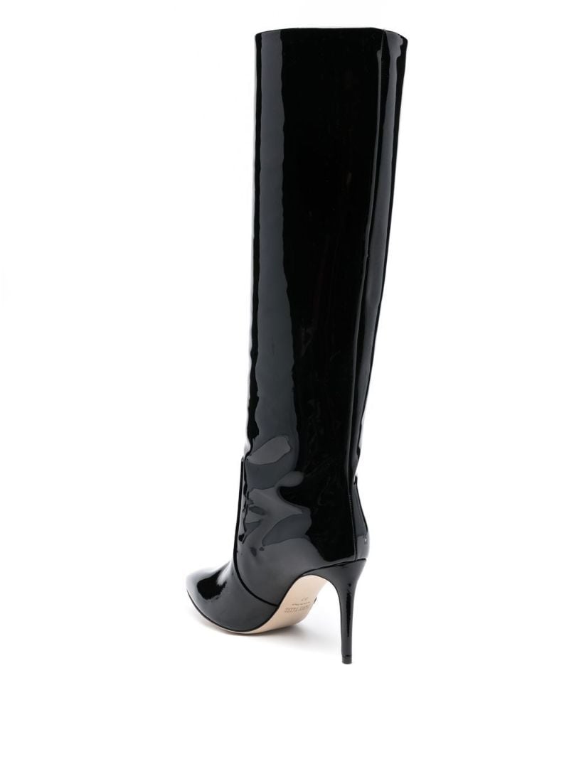 Black 95 Patent Leather Knee Boots