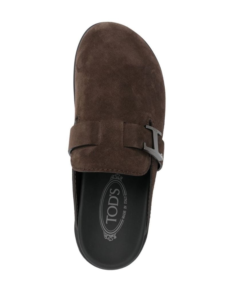 Brown T Timeless Suede Mules