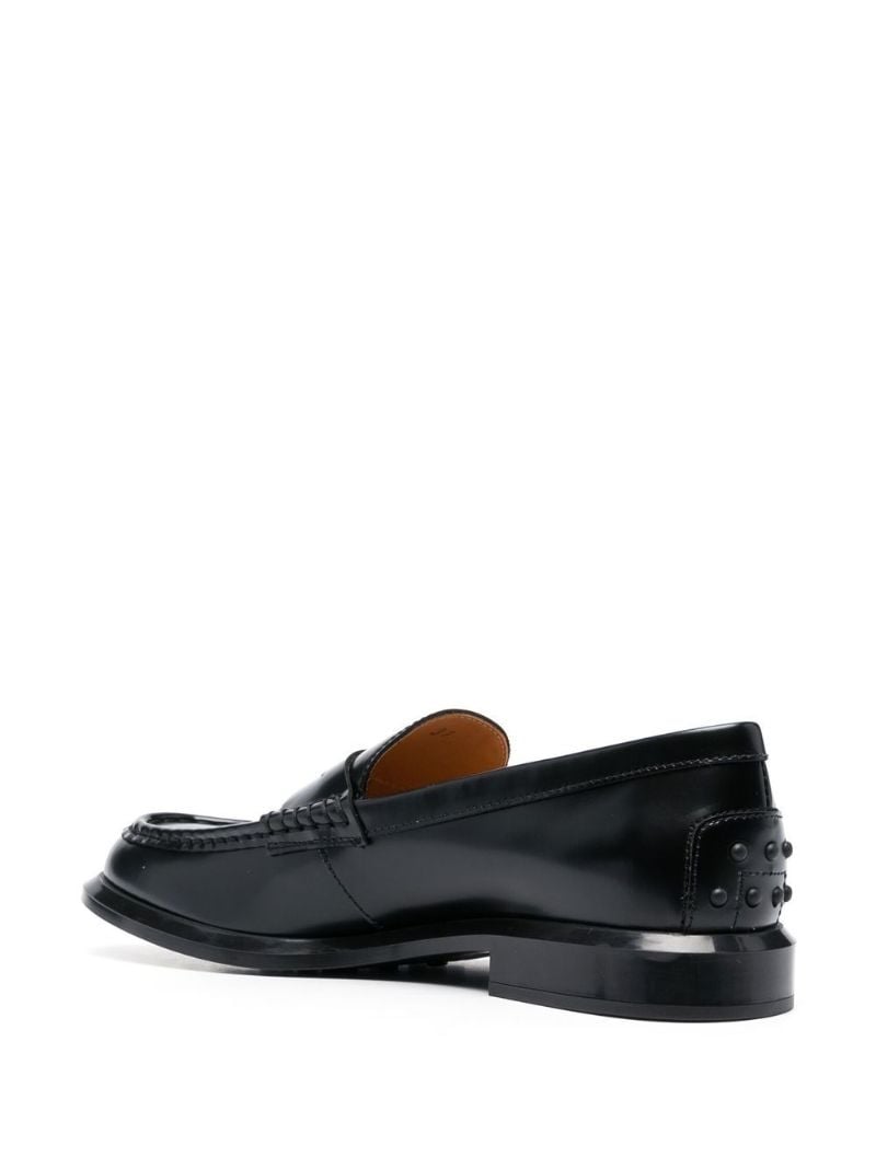 Black Leather Penny Loafers