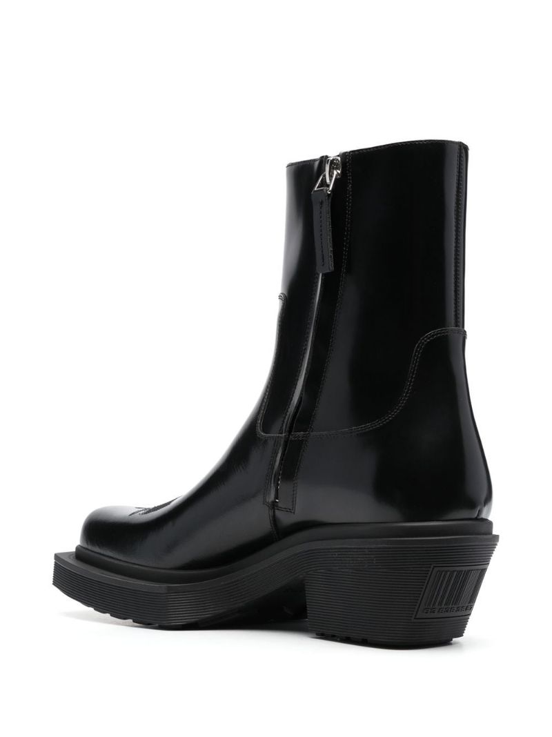 Black Leather Ankle Boots
