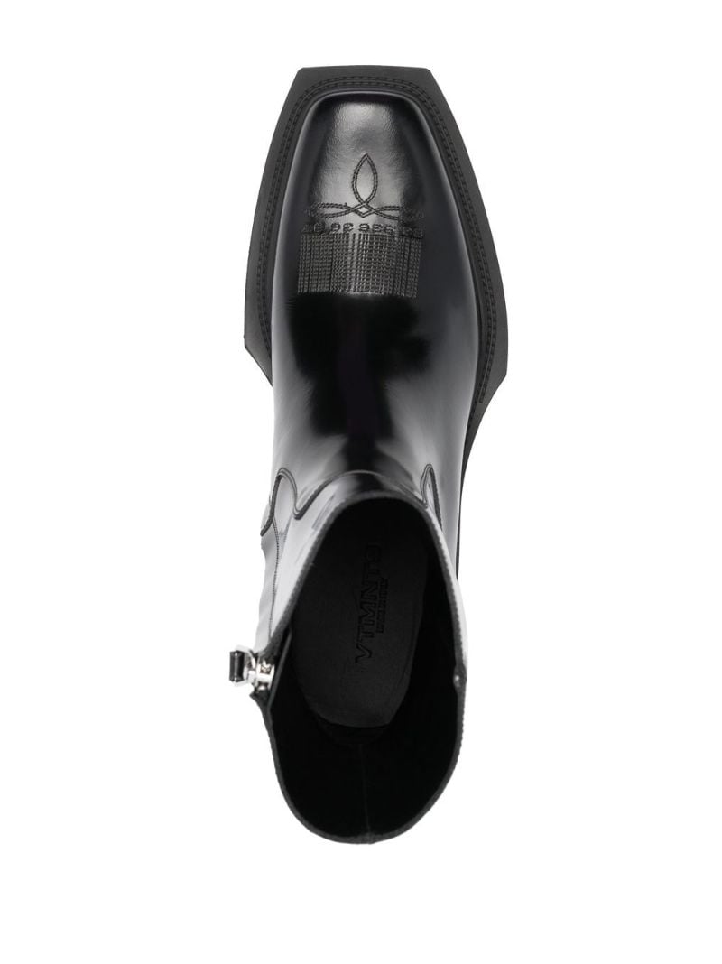 Black Leather Ankle Boots