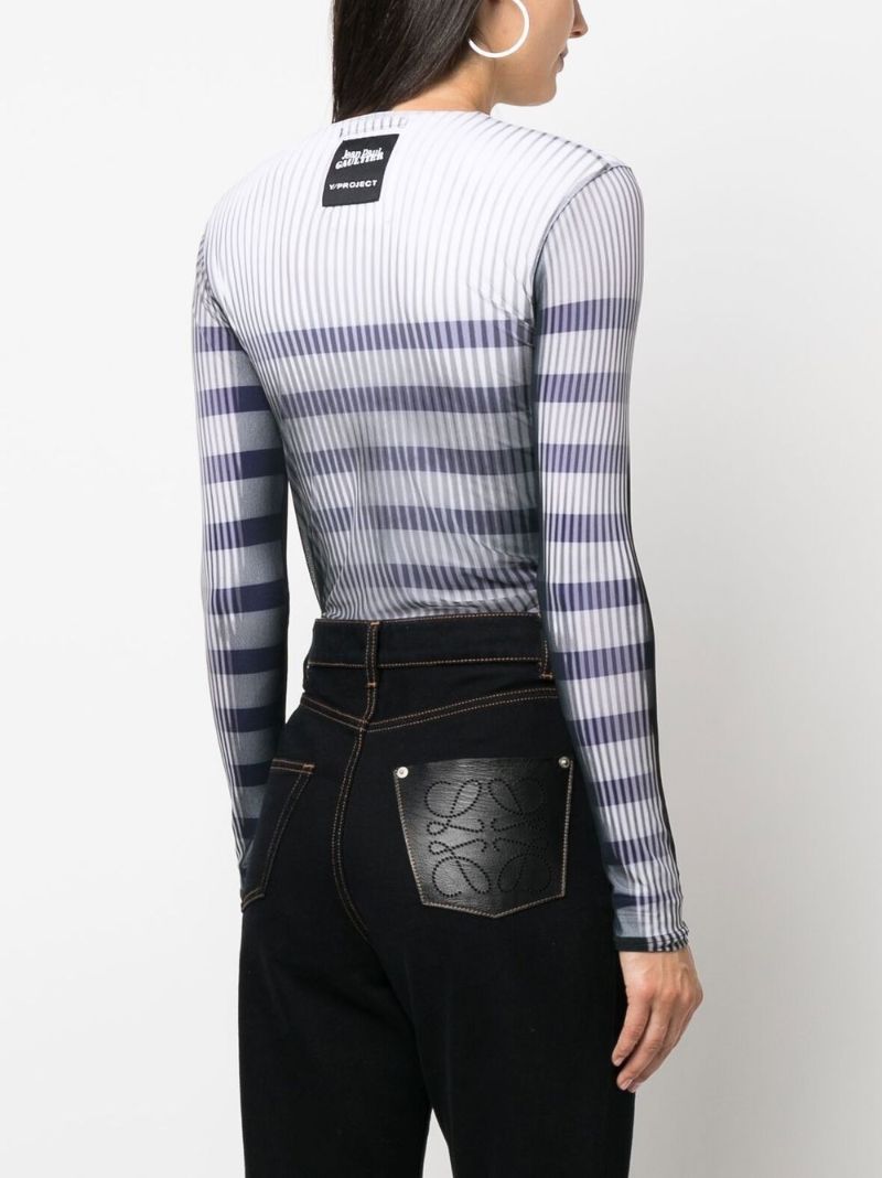 Black Graphic Print Bodysuit