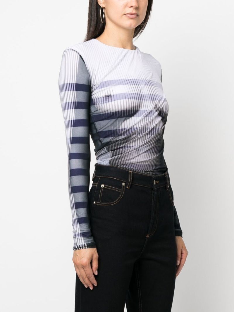 Black Graphic Print Bodysuit