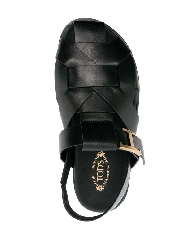 Black T Timeless Leather Sandals