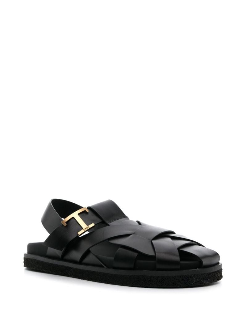 Black T Timeless Leather Sandals