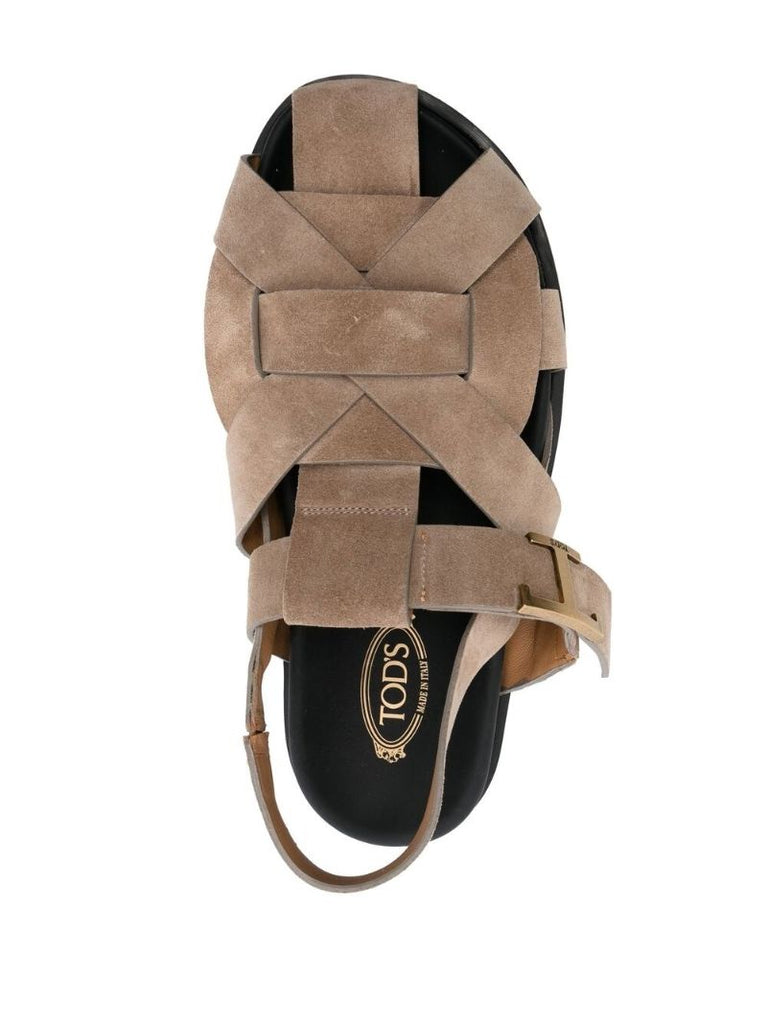 Brown T Timeless Suede Sandals
