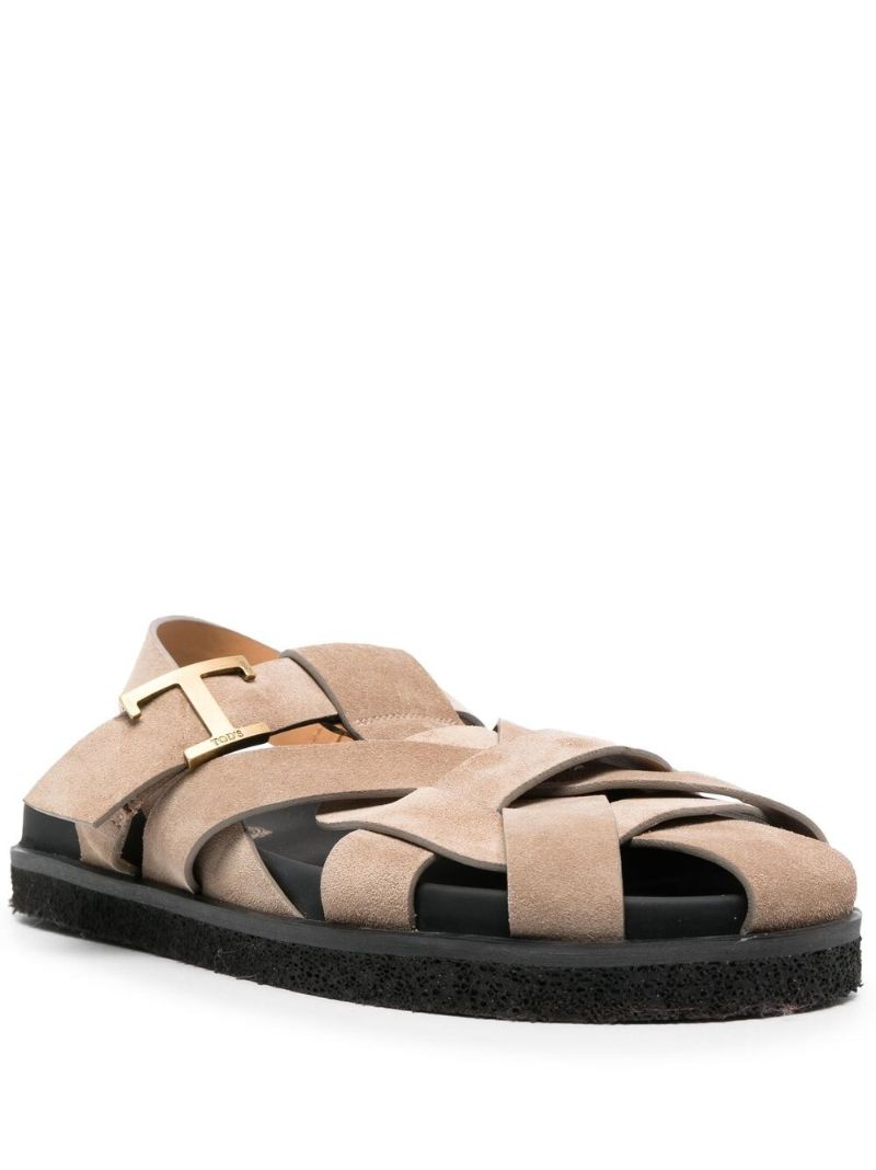 Brown T Timeless Suede Sandals