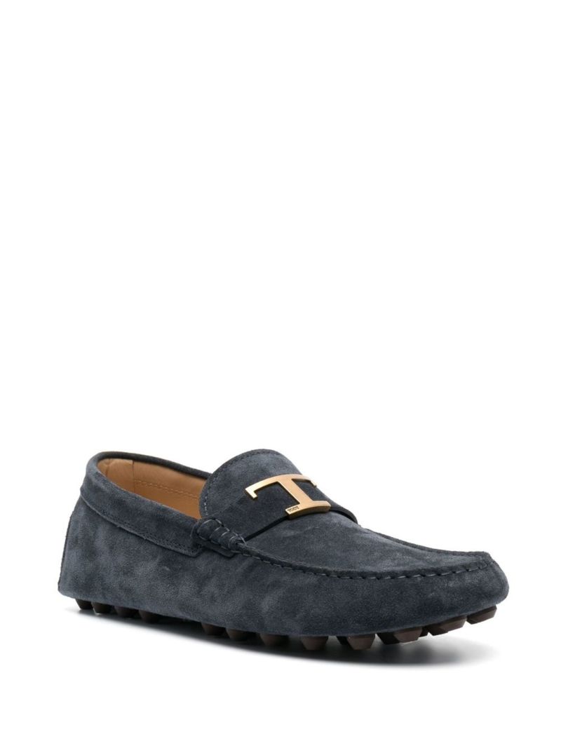 Blue T Timeless Gommino Bubble Suede Loafers