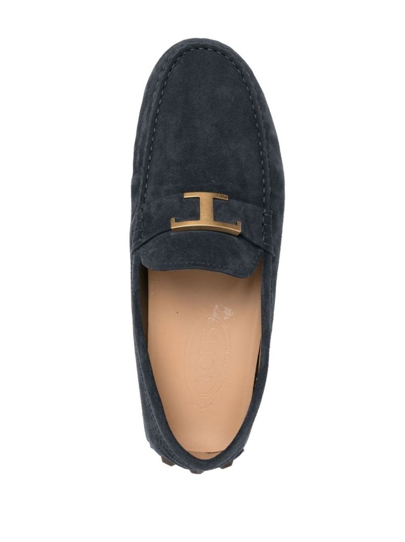 Blue T Timeless Gommino Bubble Suede Loafers