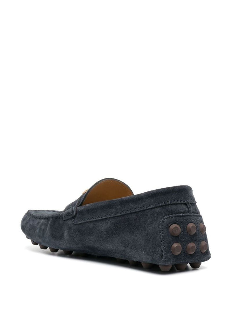 Blue T Timeless Gommino Bubble Suede Loafers