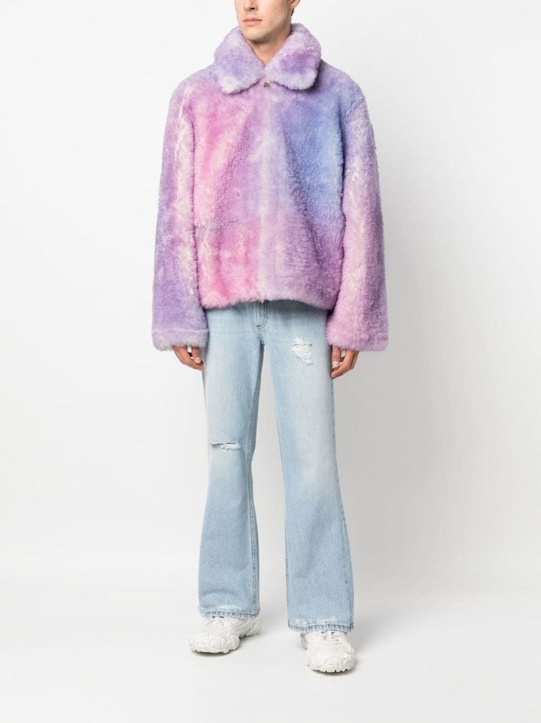 Puprle Tie-dye Shearling Jacket