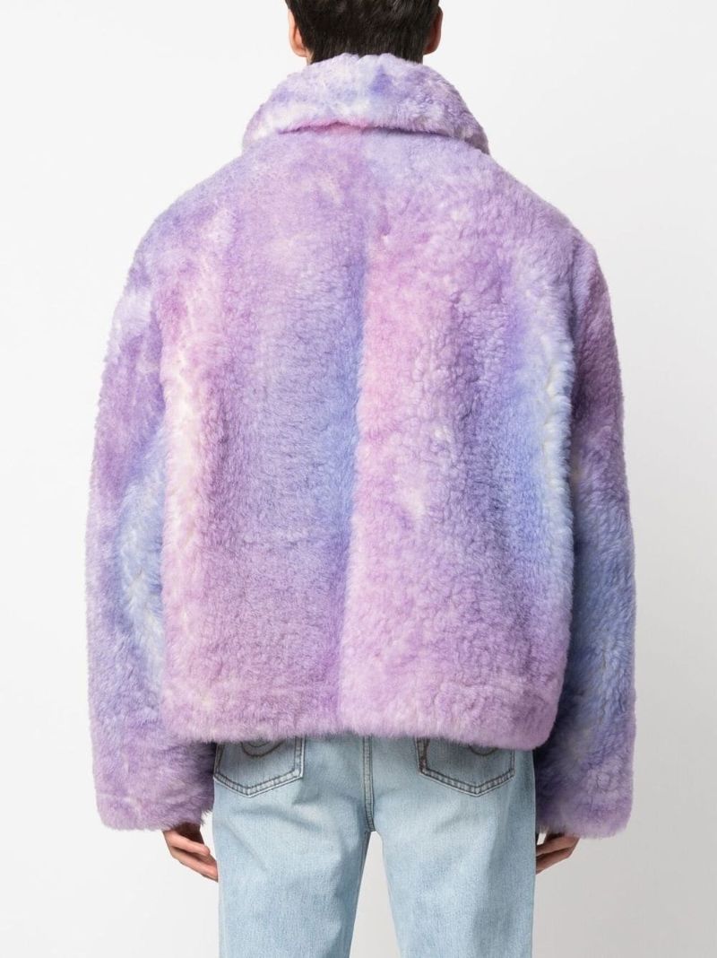 Puprle Tie-dye Shearling Jacket