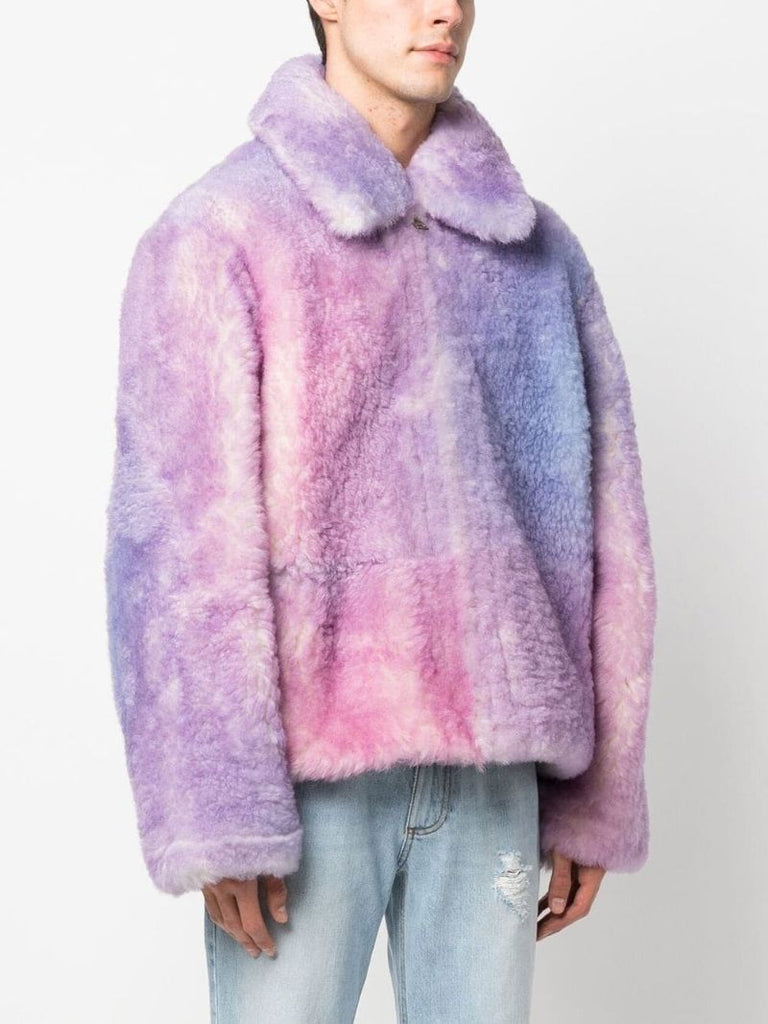 Puprle Tie-dye Shearling Jacket