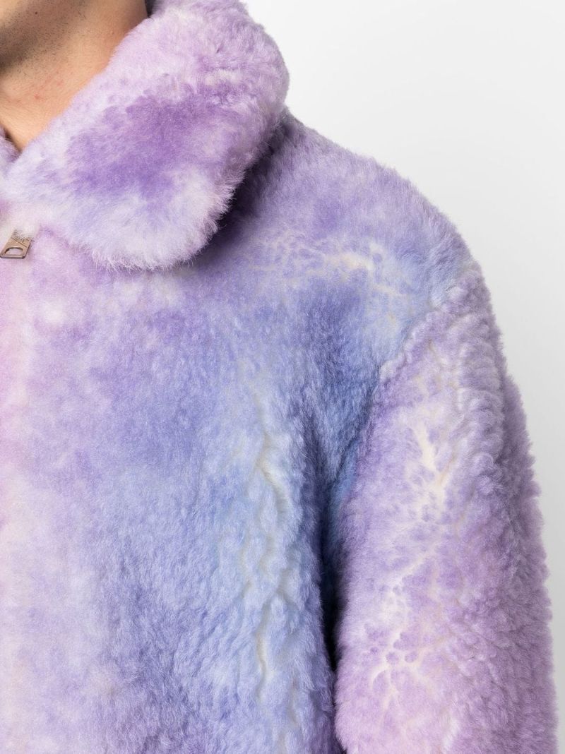 Puprle Tie-dye Shearling Jacket