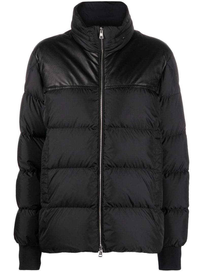 Black Bugrane Hooded Quilted Jacket