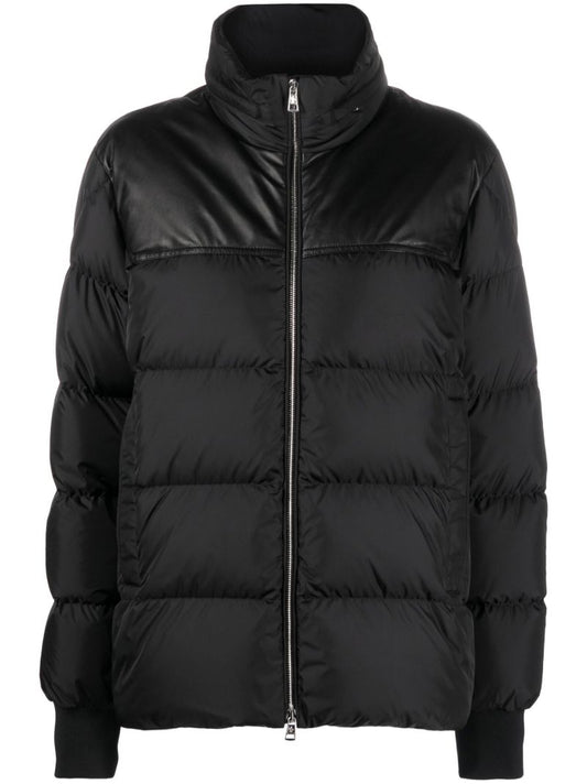 Black Bugrane Hooded Quilted Jacket