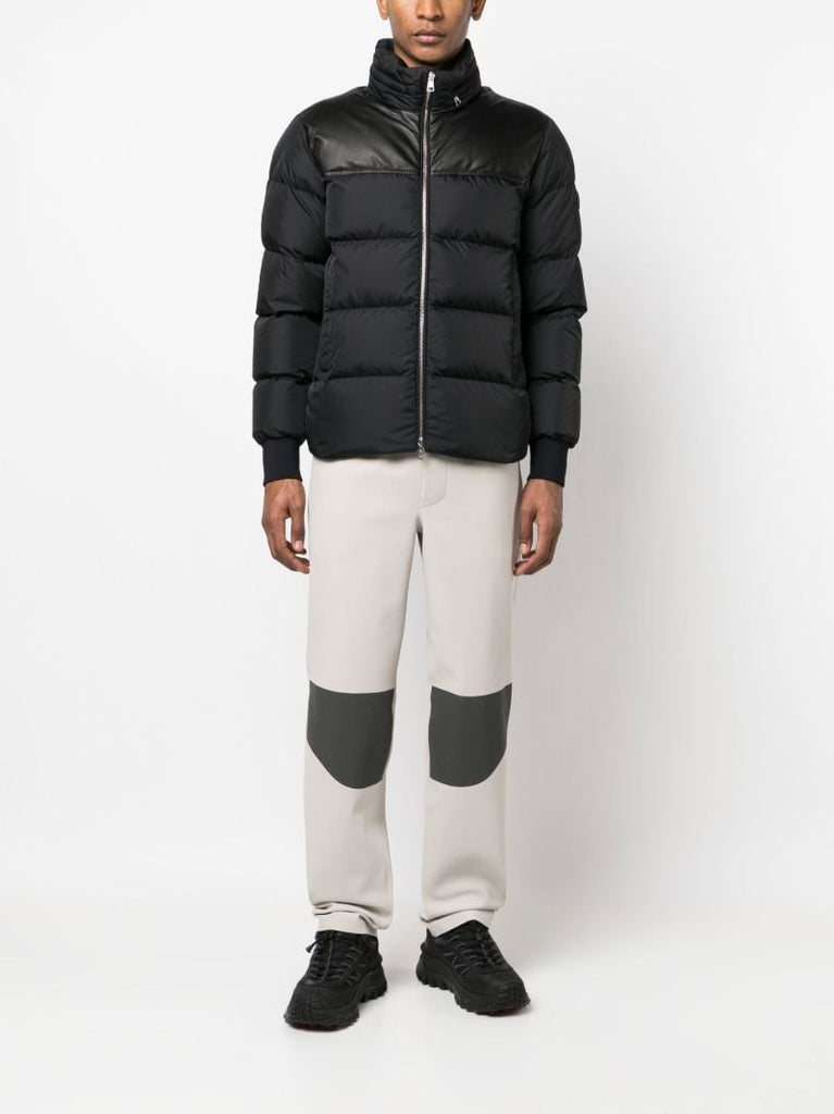 Black Bugrane Hooded Quilted Jacket