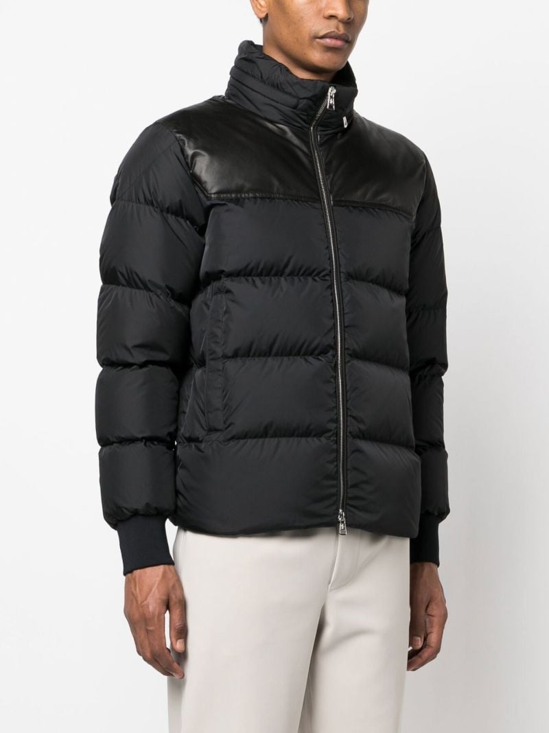 Black Bugrane Hooded Quilted Jacket