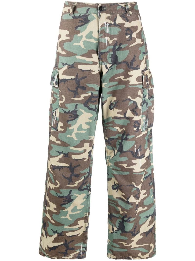 Green Camouflage Cargo Trousers