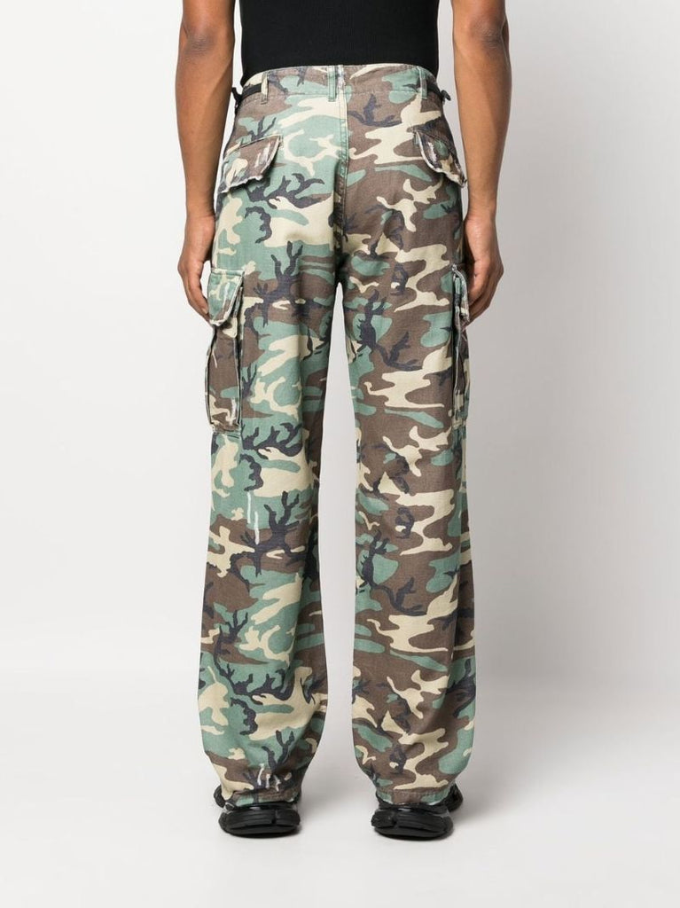 Green Camouflage Cargo Trousers