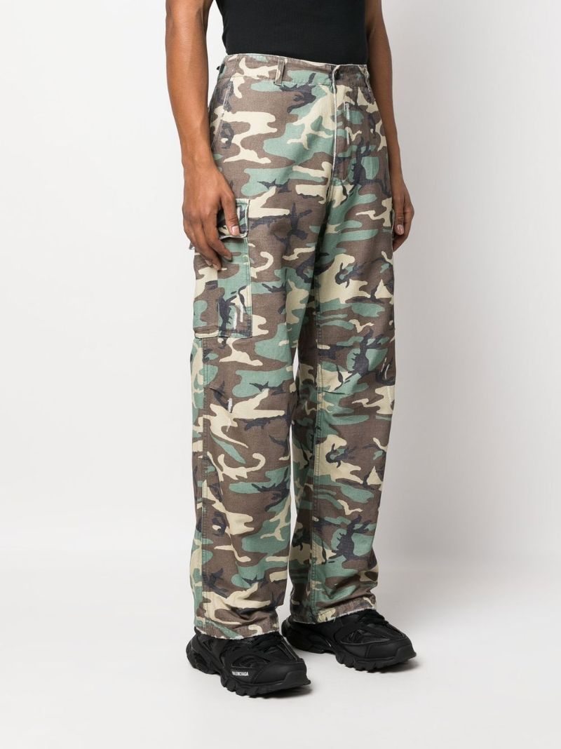 Green Camouflage Cargo Trousers
