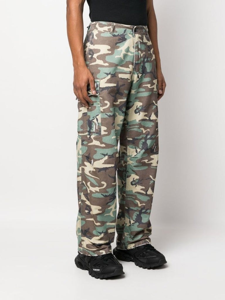 Green Camouflage Cargo Trousers