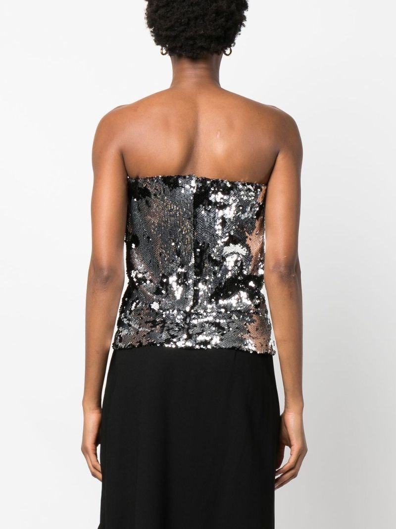 Grey Sequin-embellished Top