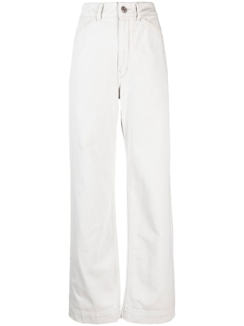 White Relaxed Straight-leg Jeans