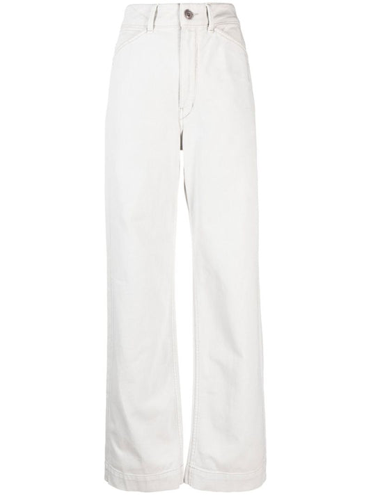 White Relaxed Straight-leg Jeans
