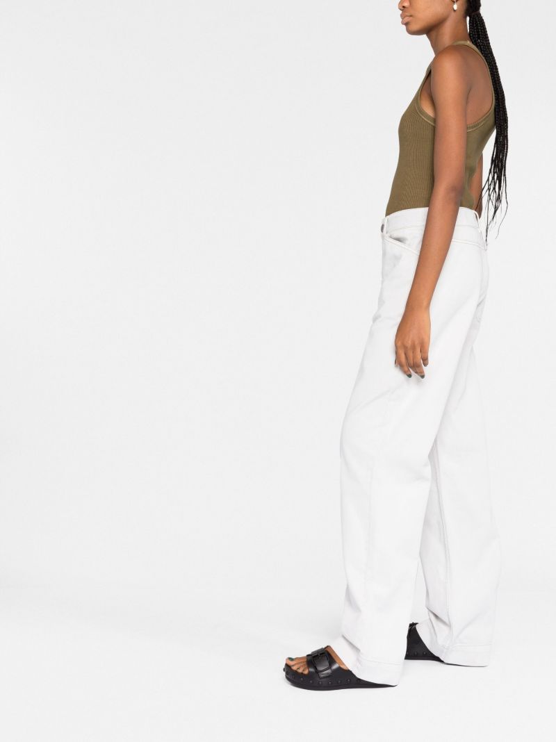 White Relaxed Straight-leg Jeans
