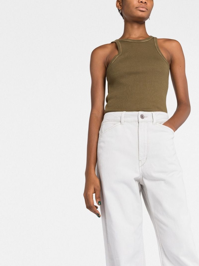 White Relaxed Straight-leg Jeans