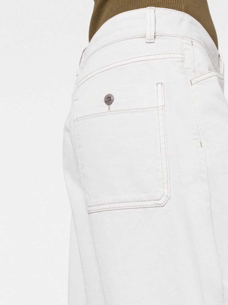 White Relaxed Straight-leg Jeans
