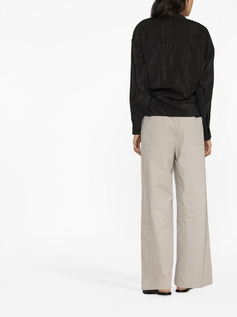 Black Asymmetric Long-sleeve Shirt