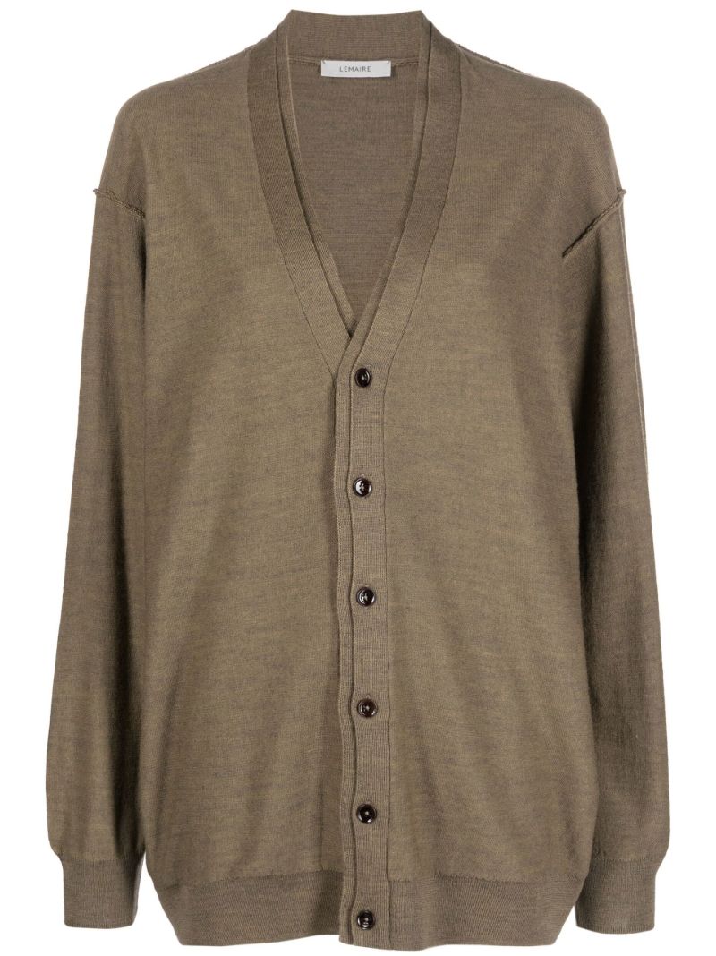 Brown V-neck Cardigan