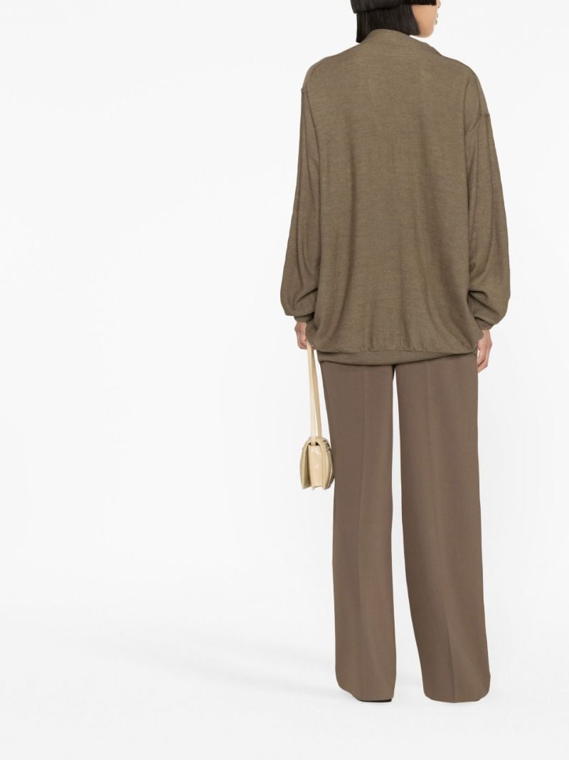 Brown V-neck Cardigan