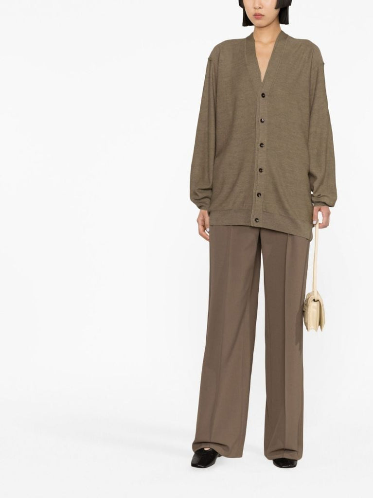 Brown V-neck Cardigan